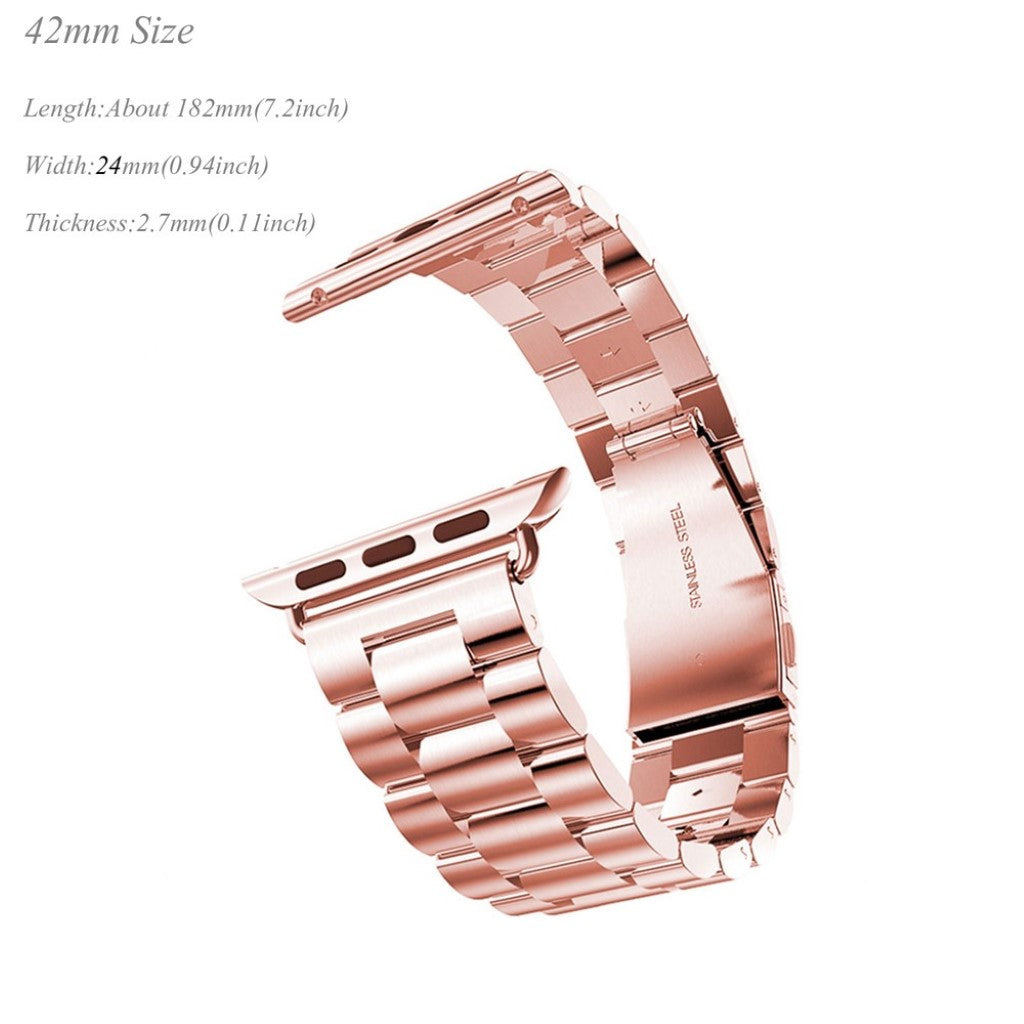 Rigtigt elegant Apple Watch Series 1-3 38mm Metal Rem - Pink#serie_1