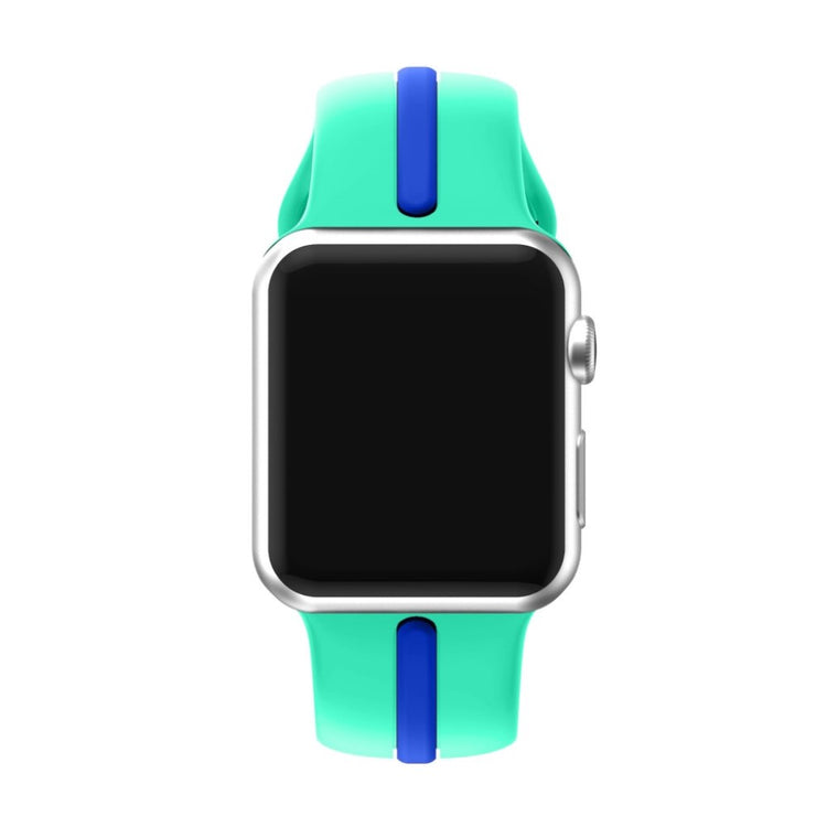 Fed Apple Watch Series 1-3 38mm Silikone Rem - Blå#serie_1