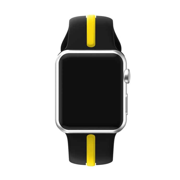Fed Apple Watch Series 1-3 38mm Silikone Rem - Gul#serie_11