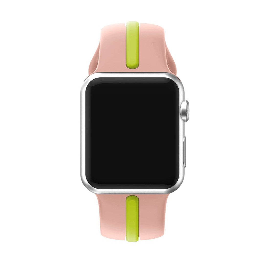 Fed Apple Watch Series 1-3 38mm Silikone Rem - Grøn#serie_13