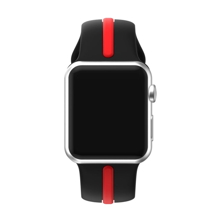 Fed Apple Watch Series 1-3 38mm Silikone Rem - Rød#serie_2