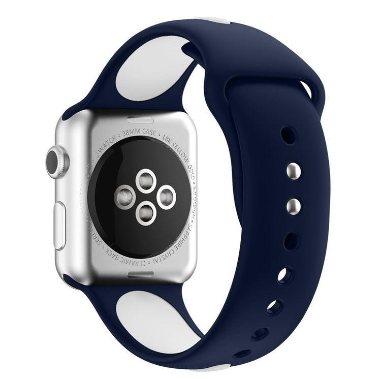 Fed Apple Watch Series 1-3 38mm Silikone Rem - Blå#serie_3