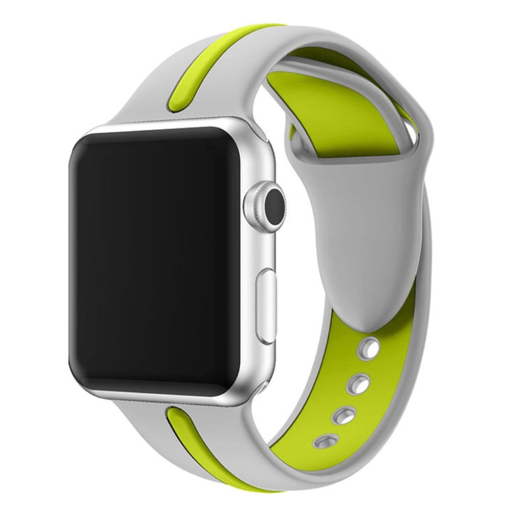Fed Apple Watch Series 1-3 38mm Silikone Rem - Grøn#serie_4