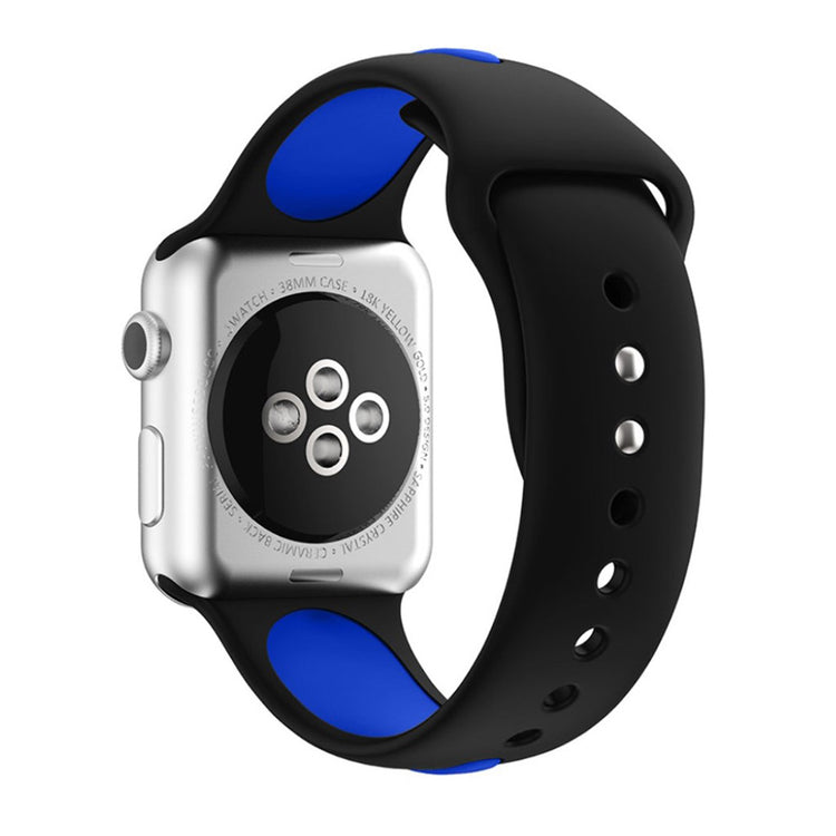 Fed Apple Watch Series 1-3 38mm Silikone Rem - Blå#serie_9