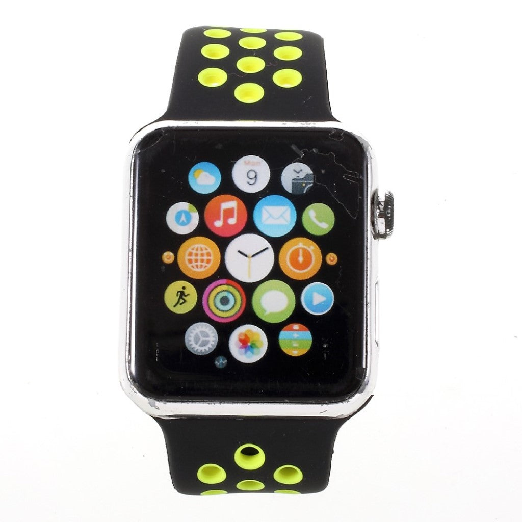 Helt vildt pænt Apple Watch Series 1-3 38mm Silikone Rem - Gul#serie_7