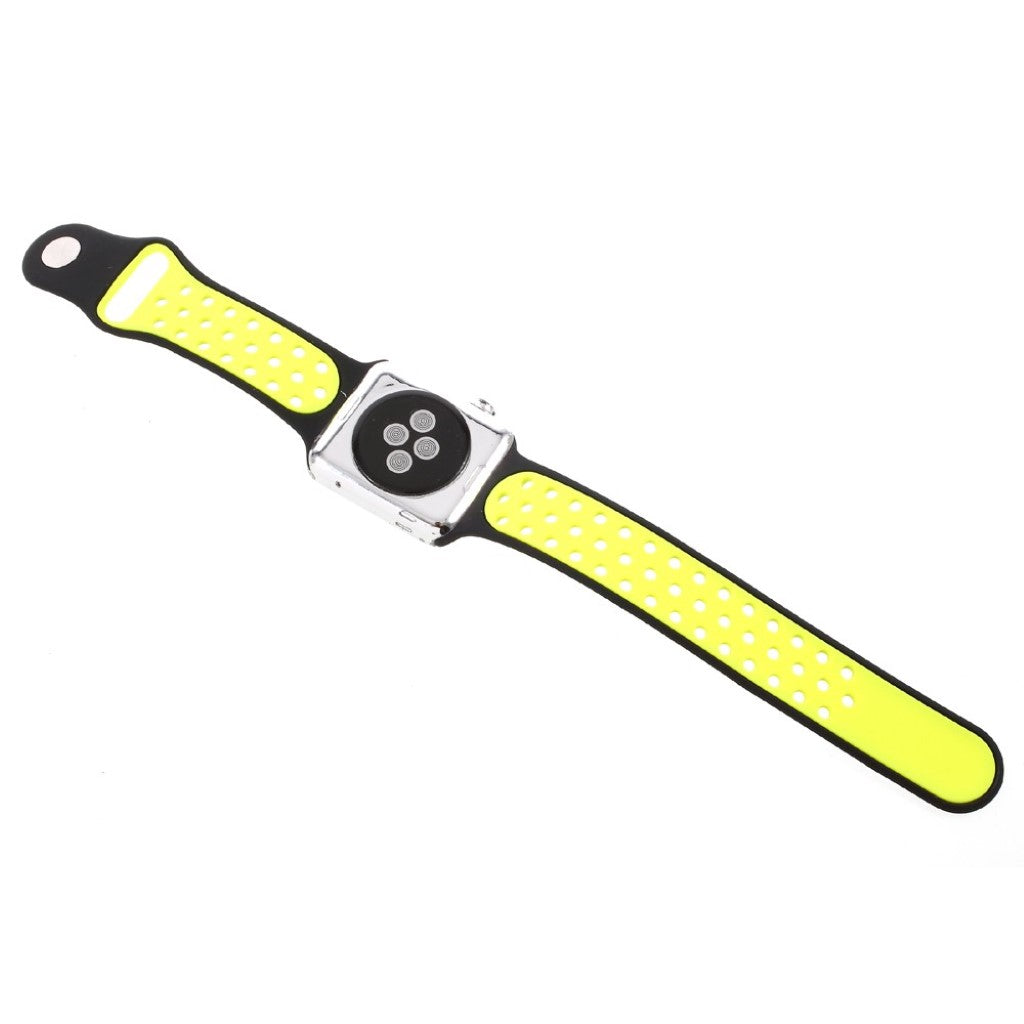 Helt vildt pænt Apple Watch Series 1-3 38mm Silikone Rem - Gul#serie_7