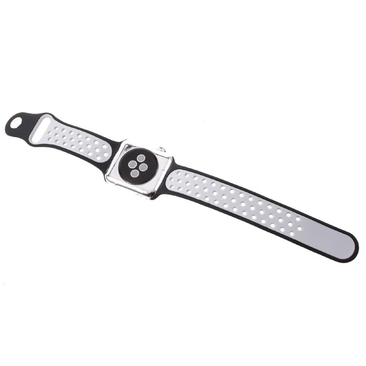 Helt vildt pænt Apple Watch Series 1-3 38mm Silikone Rem - Sort#serie_9