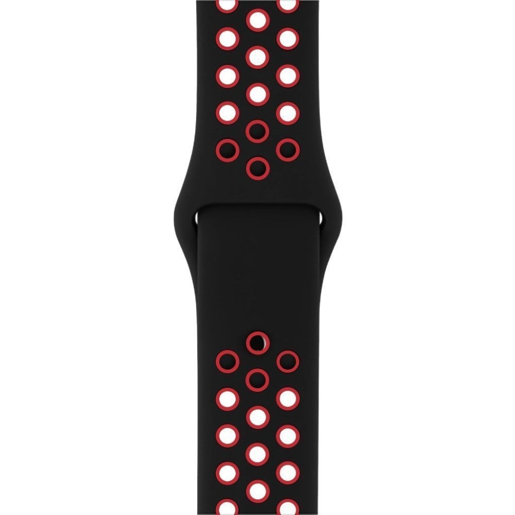 Super skøn Apple Watch Series 1-3 38mm Silikone Rem - Rød#serie_2