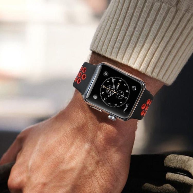 Super skøn Apple Watch Series 1-3 38mm Silikone Rem - Rød#serie_2