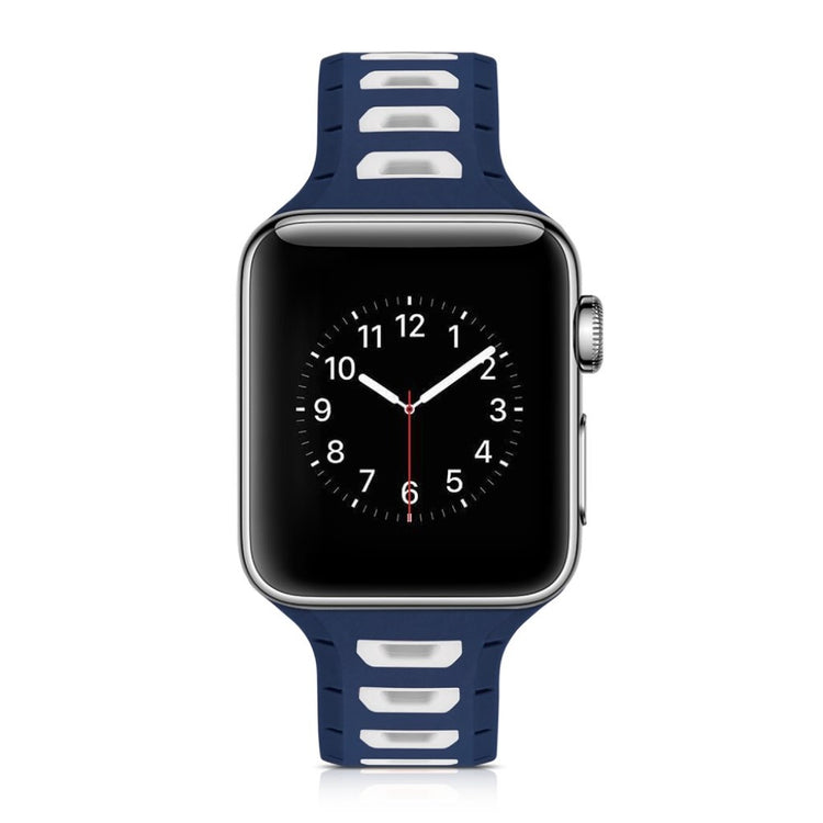 Meget smuk Apple Watch Series 1-3 38mm Silikone Rem - Hvid#serie_2
