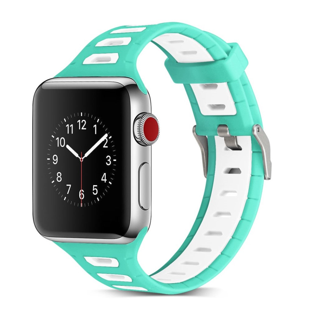 Meget smuk Apple Watch Series 1-3 38mm Silikone Rem - Flerfarvet#serie_4