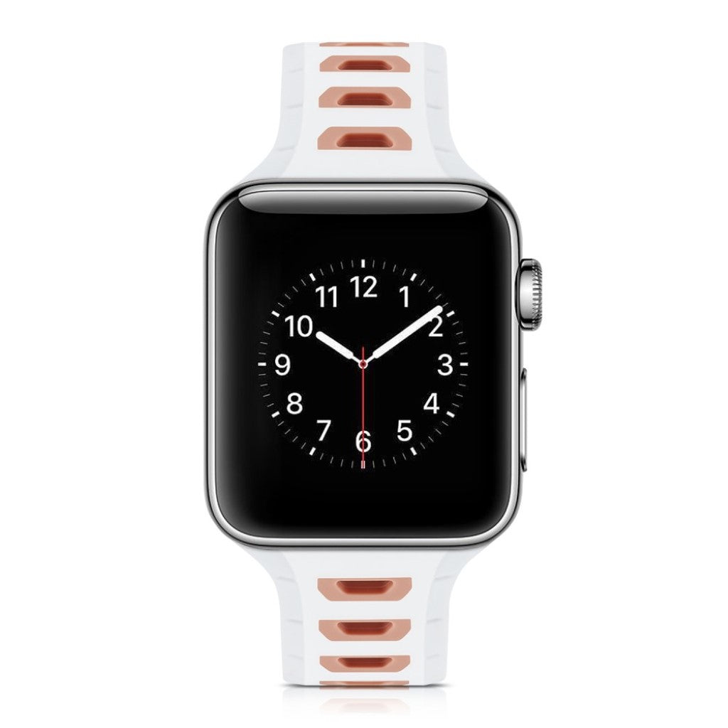Meget smuk Apple Watch Series 1-3 38mm Silikone Rem - Flerfarvet#serie_6