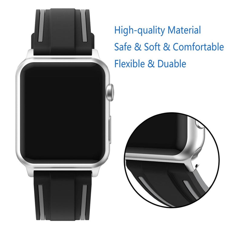 Mega holdbart Apple Watch Series 1-3 38mm Silikone Rem - Flerfarvet#serie_5