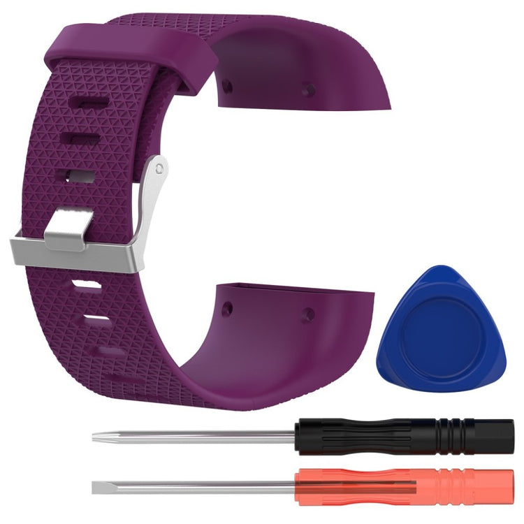 Helt vildt smuk Fitbit Surge Metal og Plastik Rem - Lilla#serie_3