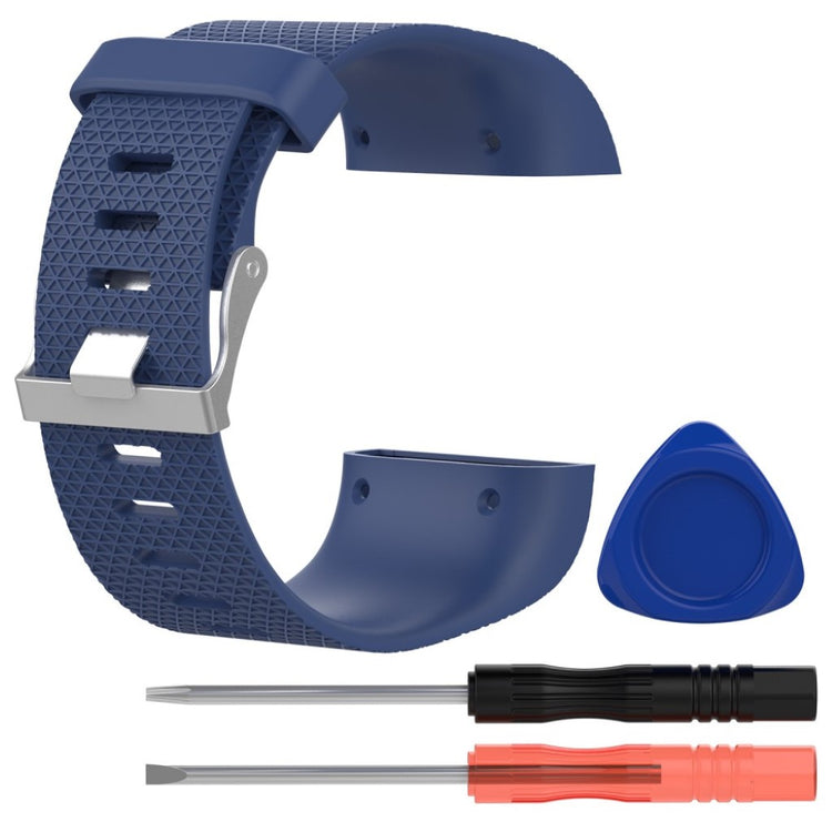 Helt vildt smuk Fitbit Surge Metal og Plastik Rem - Blå#serie_4