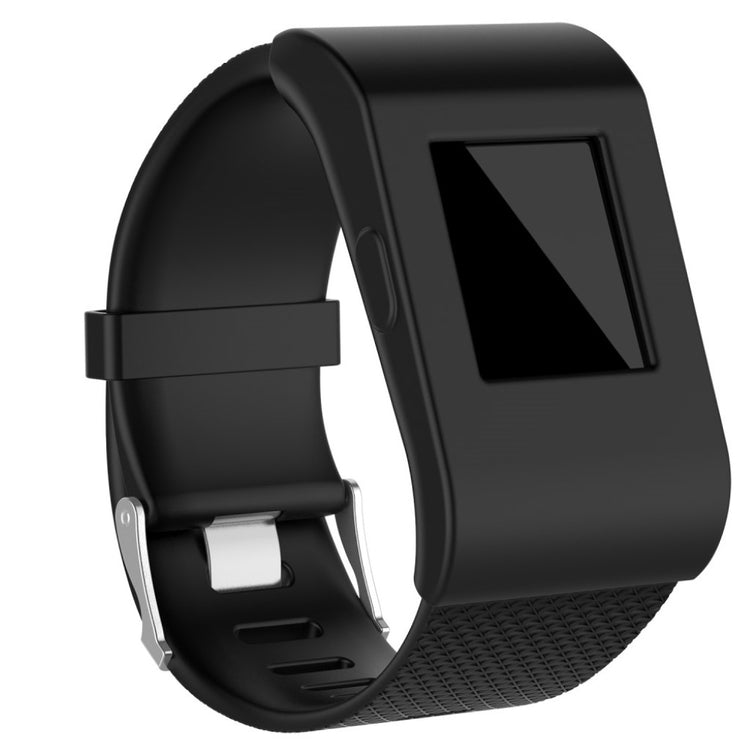 Fint Fitbit Surge Silikone Cover - Sort#serie_2