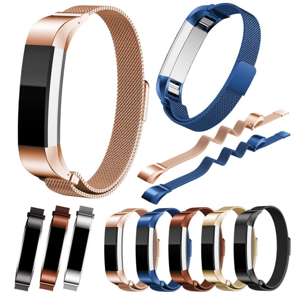 Super fint Fitbit Alta HR Metal Rem - Sort#serie_10