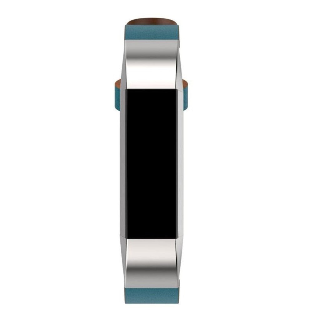 Komfortabel Fitbit Alta HR Ægte læder Rem - Blå#serie_2