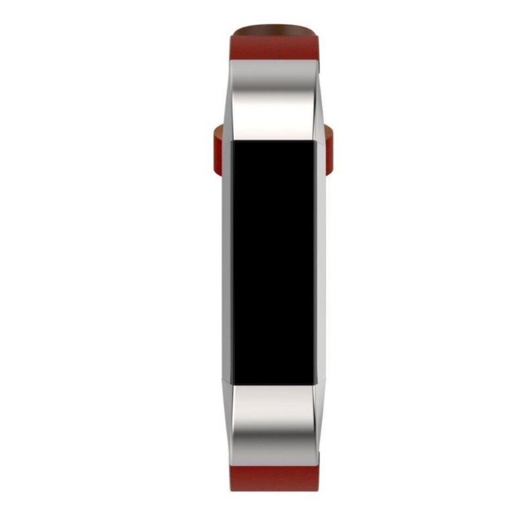 Komfortabel Fitbit Alta HR Ægte læder Rem - Rød#serie_3
