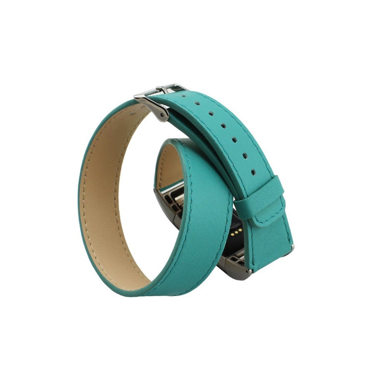 Super holdbart Fitbit Charge 2 Ægte læder Rem - Grøn#serie_1