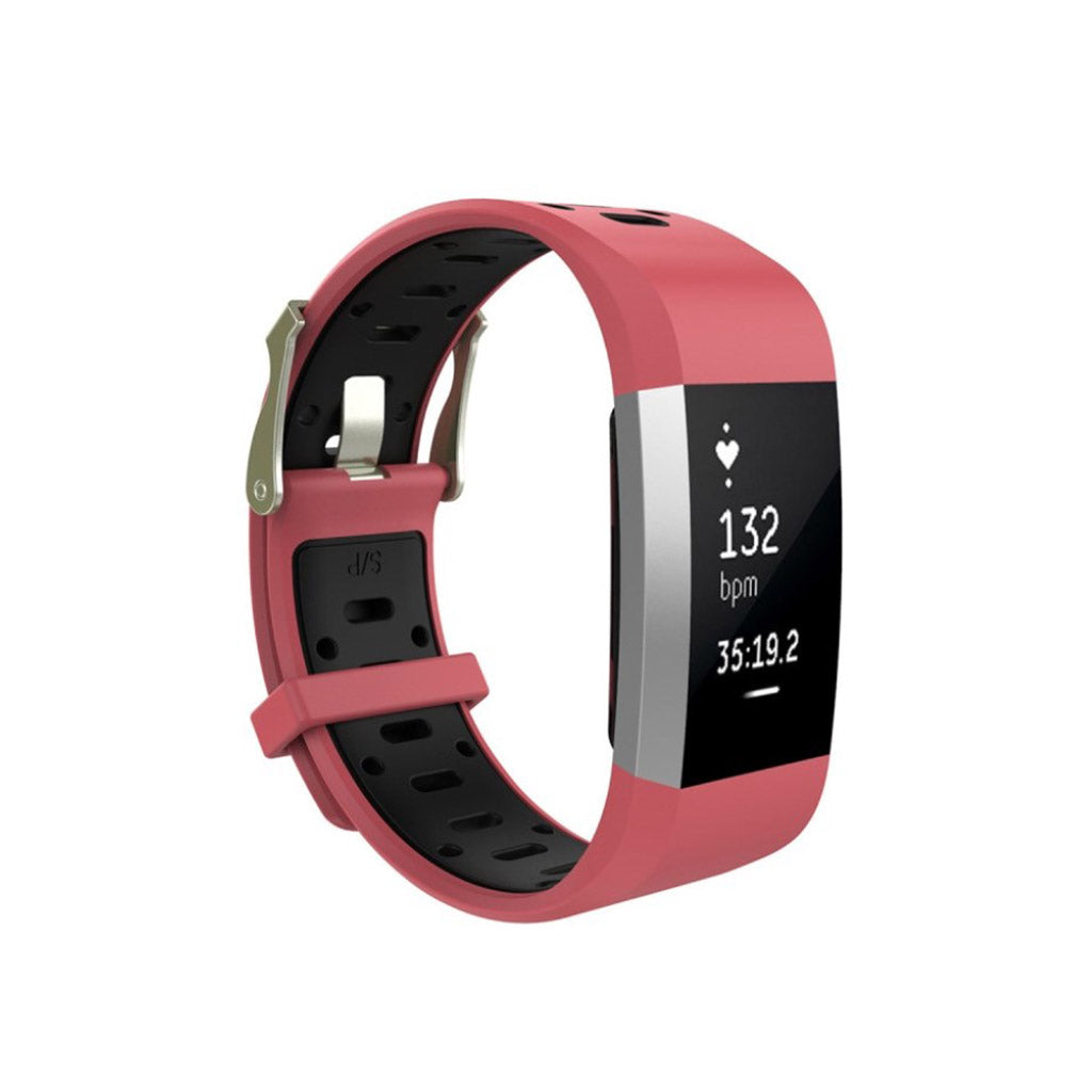 Rigtigt fantastisk Fitbit Charge 2 Silikone Rem - Rød#serie_2