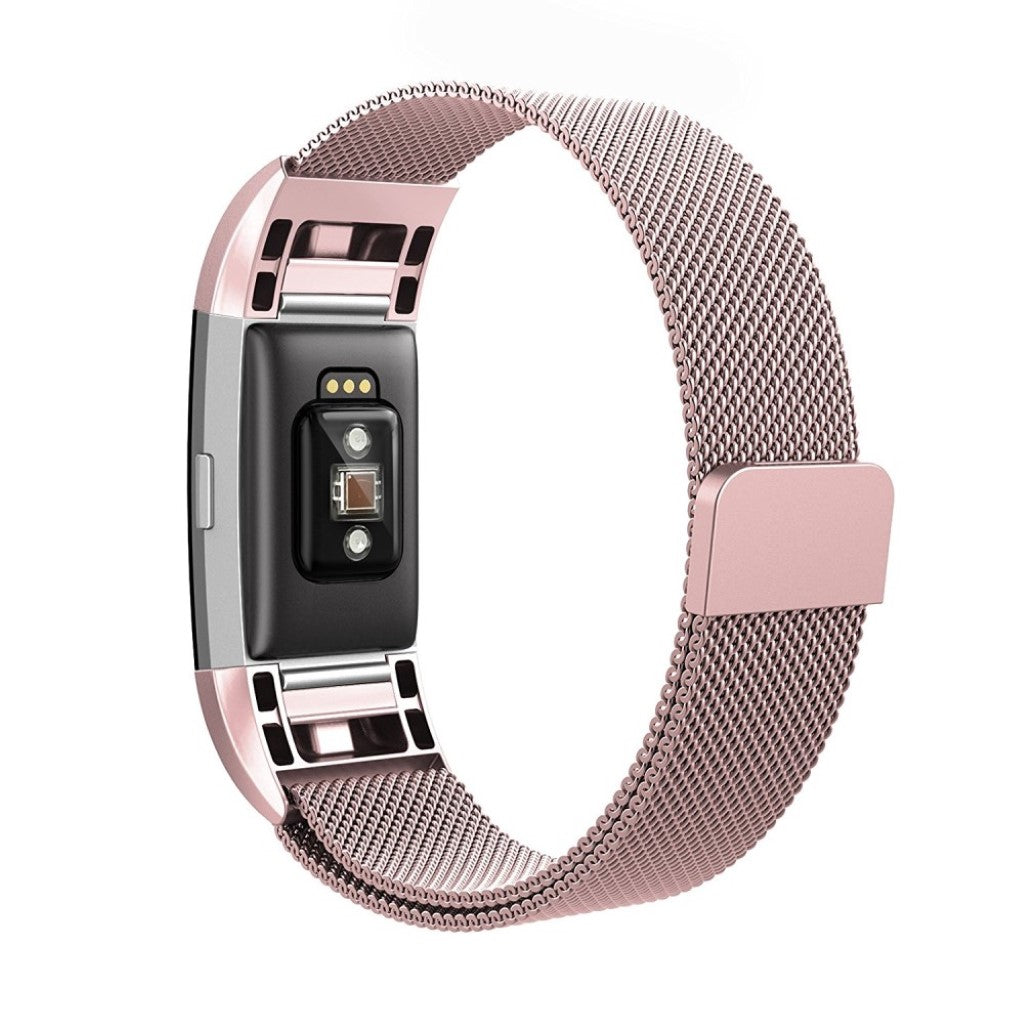 Super kønt Fitbit Charge 2 Metal Rem - Pink#serie_1