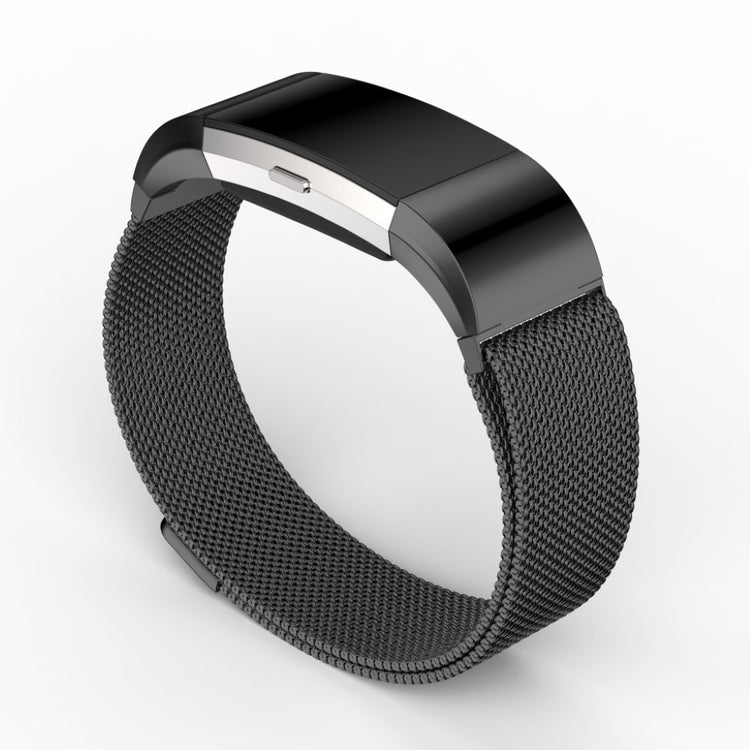 Kønt Fitbit Charge 2 Metal Rem - Størrelse: L - Sort#serie_5