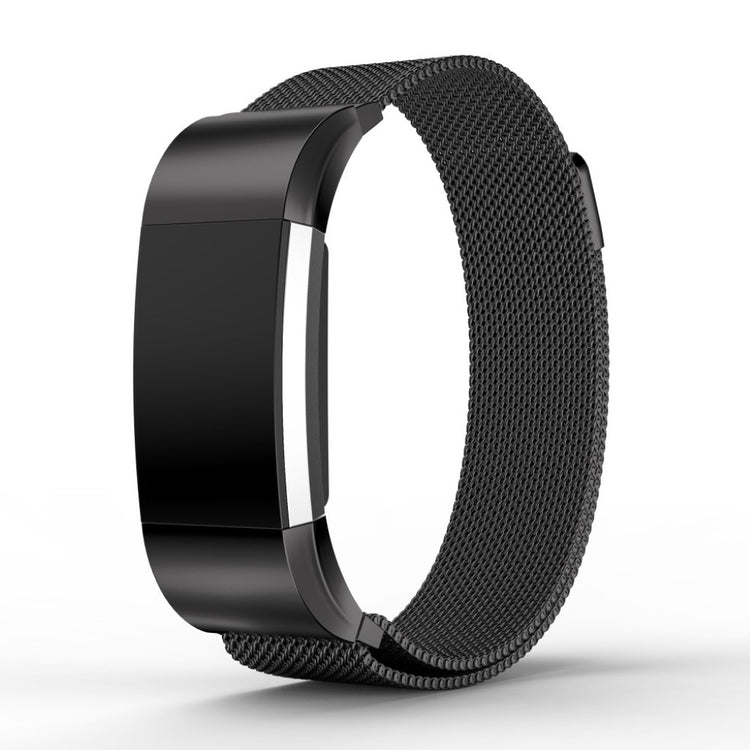 Kønt Fitbit Charge 2 Metal Rem - Størrelse: L - Sort#serie_6