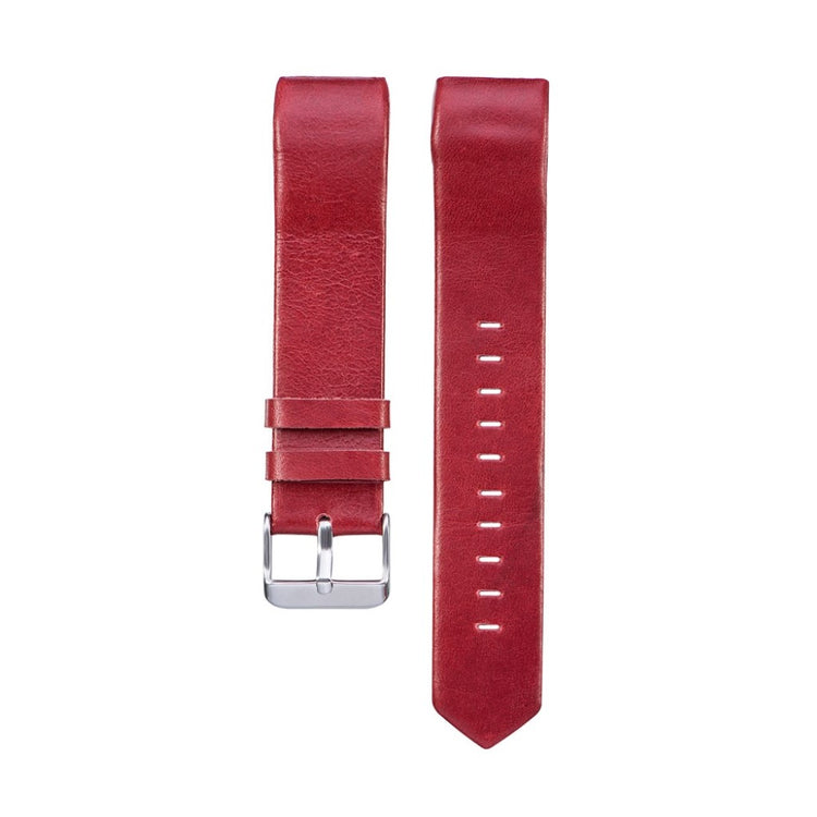 Vildt holdbart Fitbit Charge 2 Ægte læder Rem - Rød#serie_7