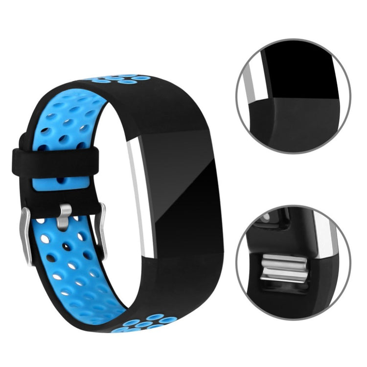 Helt vildt godt Fitbit Charge 2 Silikone Rem - Blå#serie_1