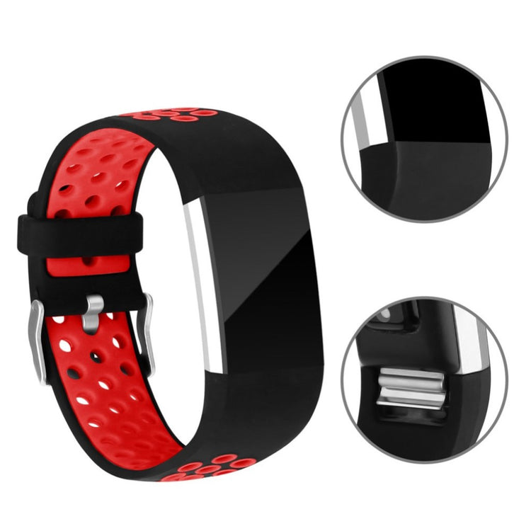 Helt vildt godt Fitbit Charge 2 Silikone Rem - Rød#serie_4