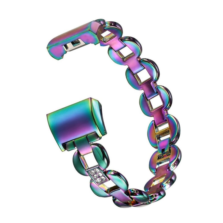 Meget pænt Fitbit Charge 2 Metal og Rhinsten Rem - Flerfarvet#serie_3