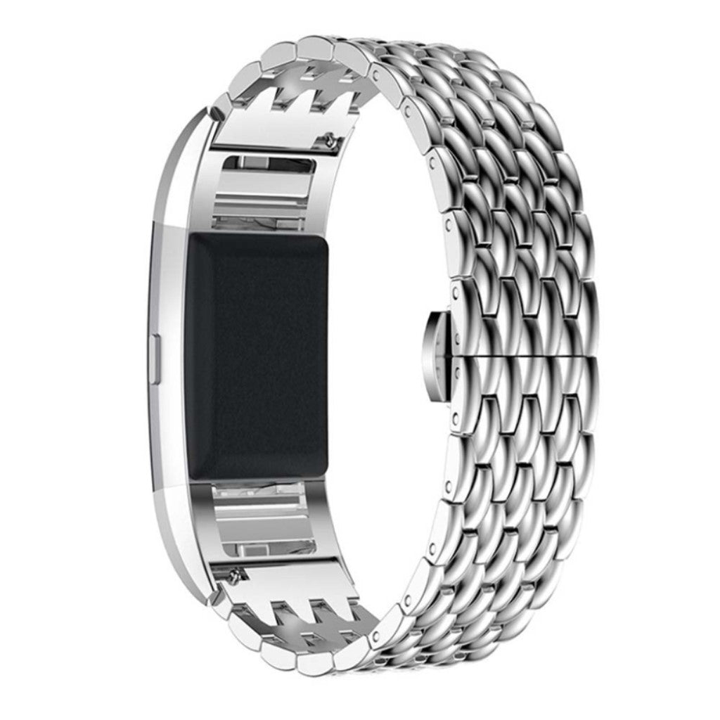 Rigtigt pænt Fitbit Charge 2 Metal Rem - Sølv#serie_3