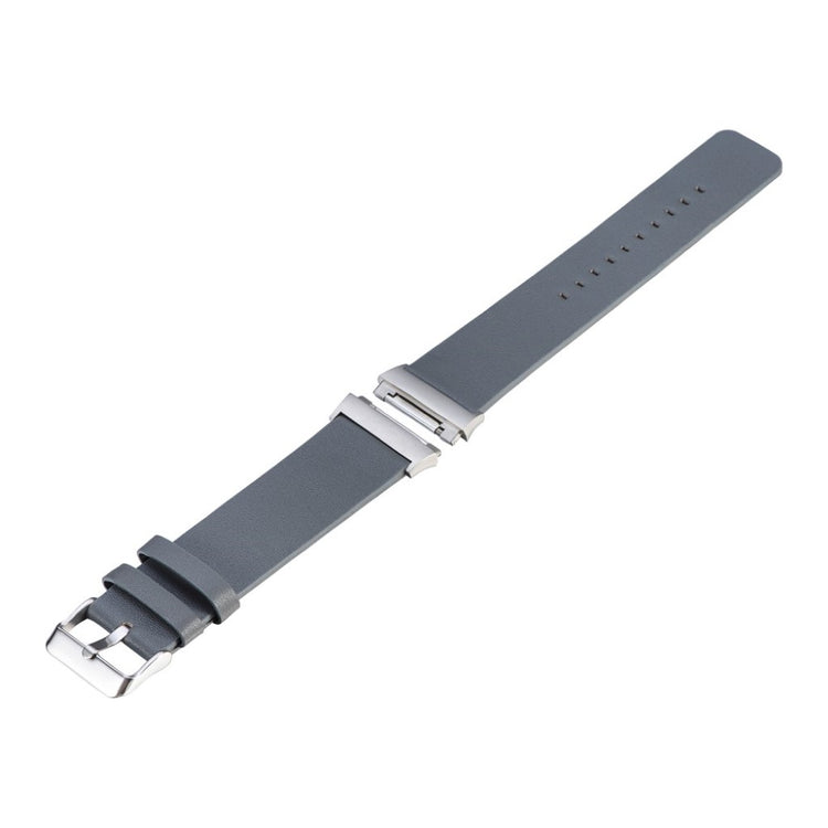 Helt vildt komfortabel Fitbit Ionic Ægte læder Rem - Sølv#serie_4