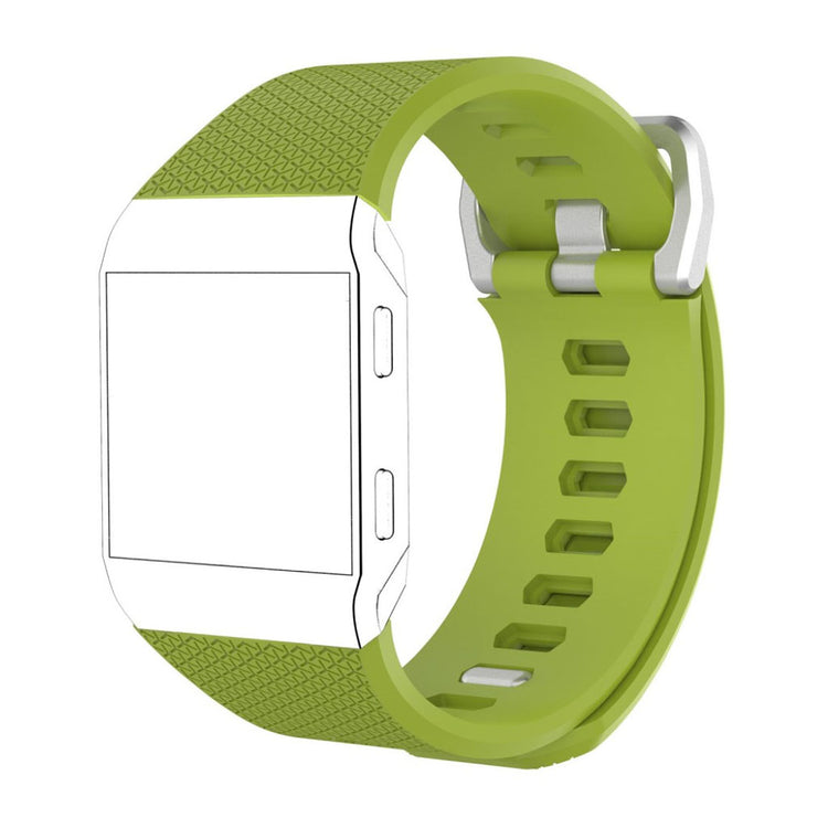 Super kønt Fitbit Ionic Silikone Rem - Grøn#serie_6