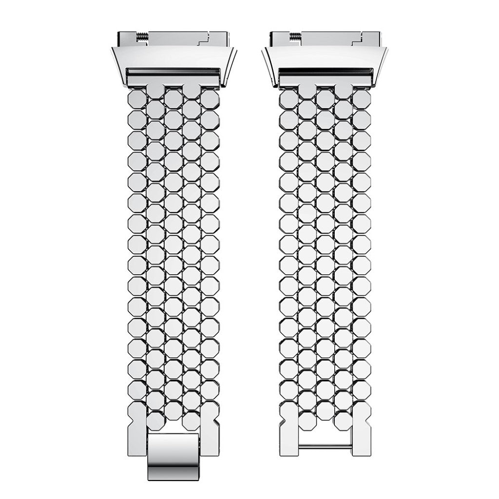 Helt vildt hårdfør Fitbit Ionic Metal Rem - Sølv#serie_3