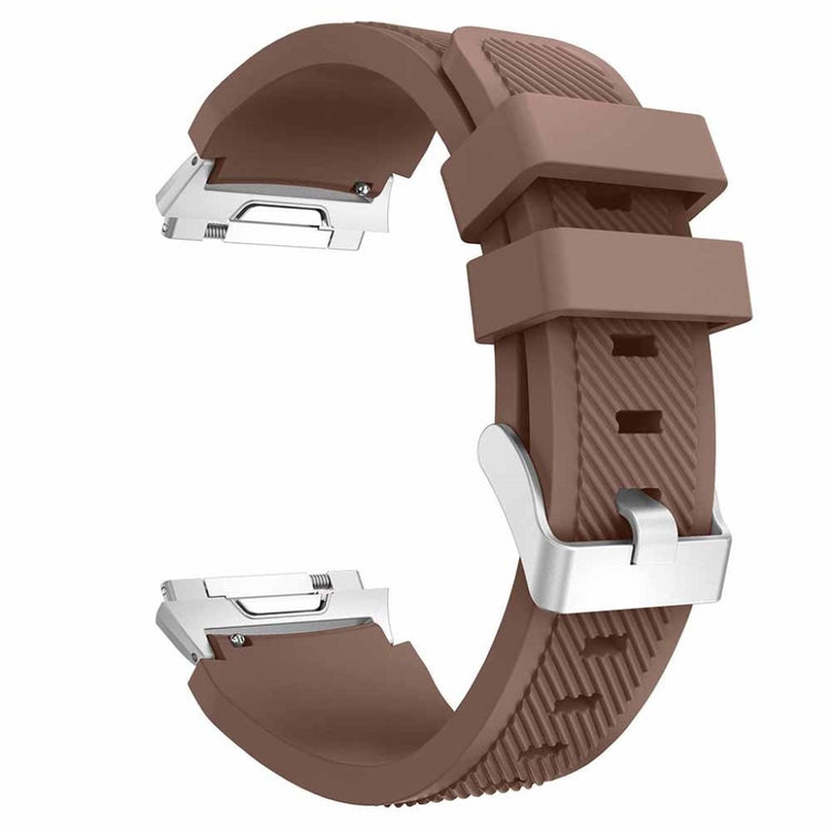 Helt vildt slidstærk Fitbit Ionic Silikone Rem - Brun#serie_1