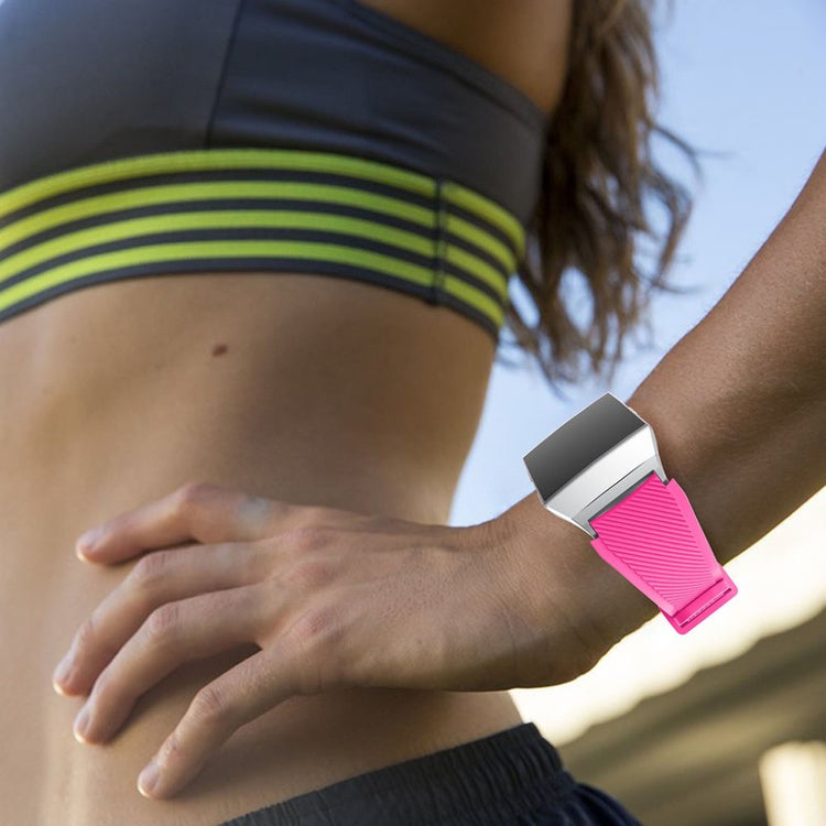 Helt vildt slidstærk Fitbit Ionic Silikone Rem - Pink#serie_10