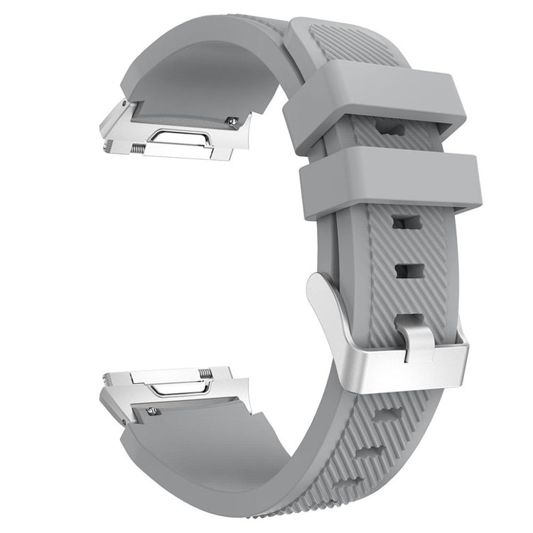 Helt vildt slidstærk Fitbit Ionic Silikone Rem - Sølv#serie_12