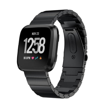 Rigtigt fint Fitbit Versa Metal Rem - Sort#serie_2