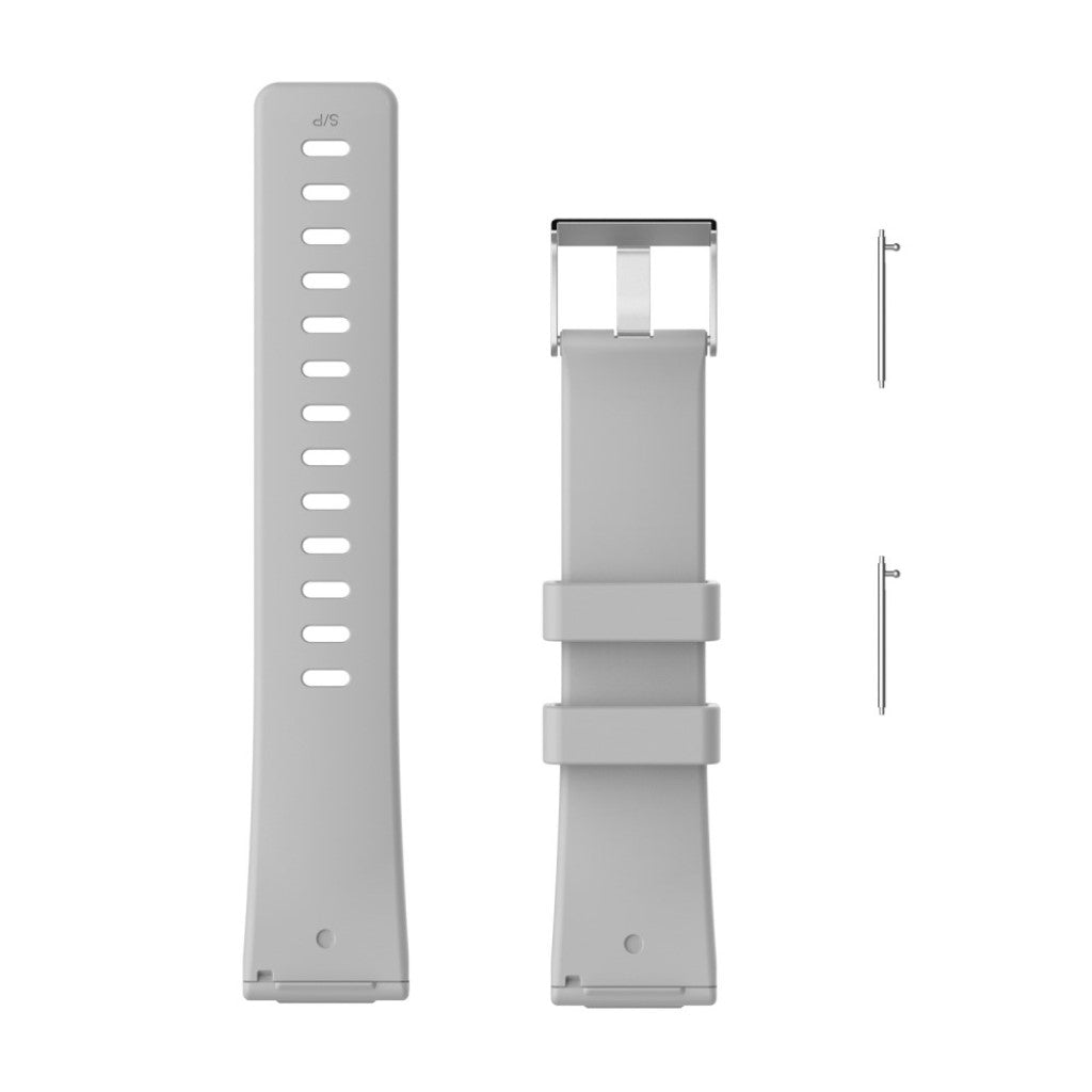 Stilfuld Fitbit Versa Plastik Rem - Sølv#serie_11