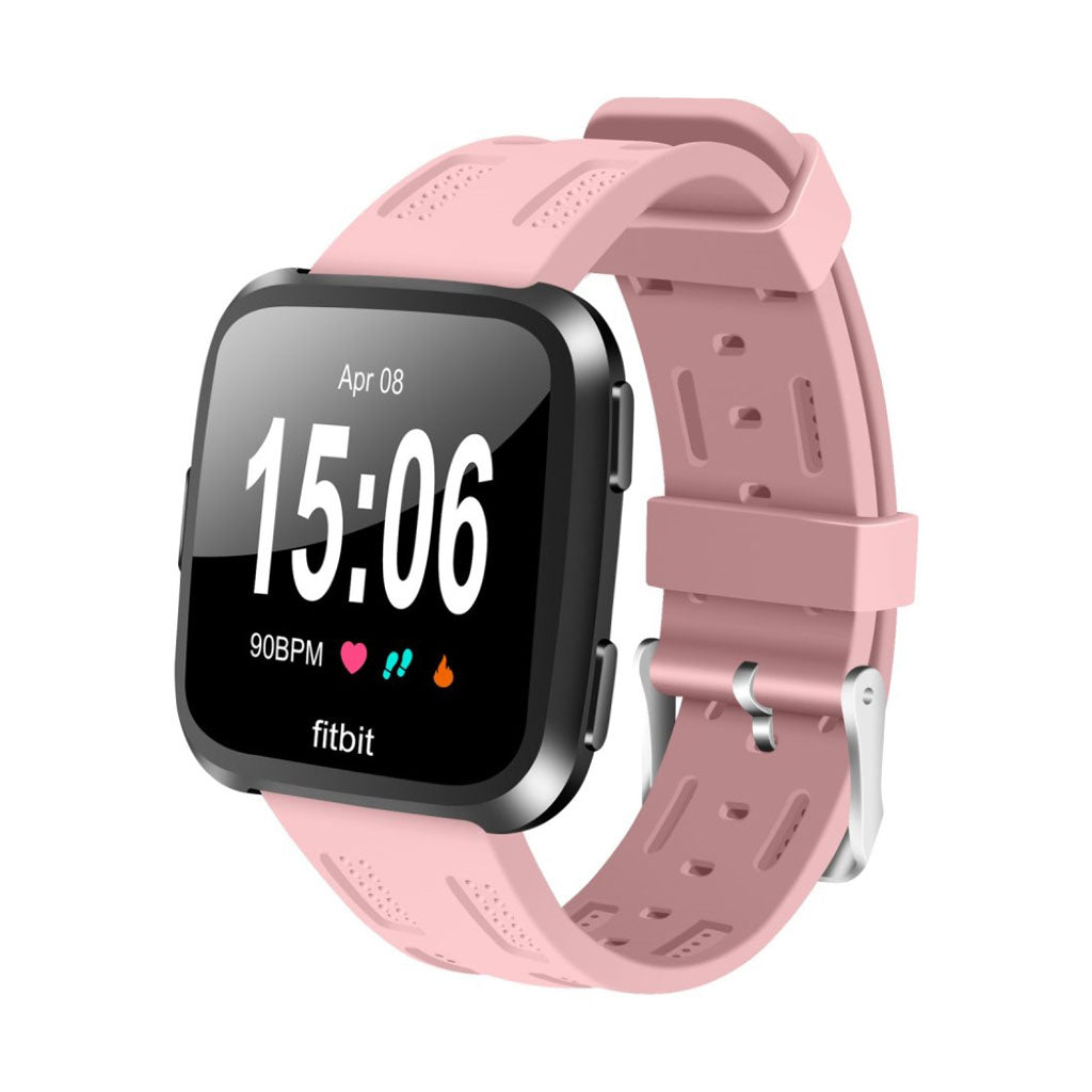 Meget skøn Fitbit Versa Silikone Rem - Pink#serie_4