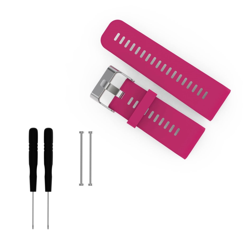 Super hårdfør Garmin Vivoactive HR Silikone Rem - Pink#serie_6