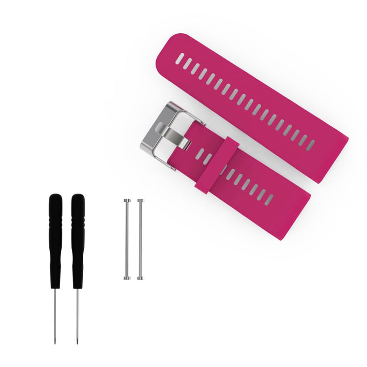 Super hårdfør Garmin Vivoactive HR Silikone Rem - Pink#serie_6