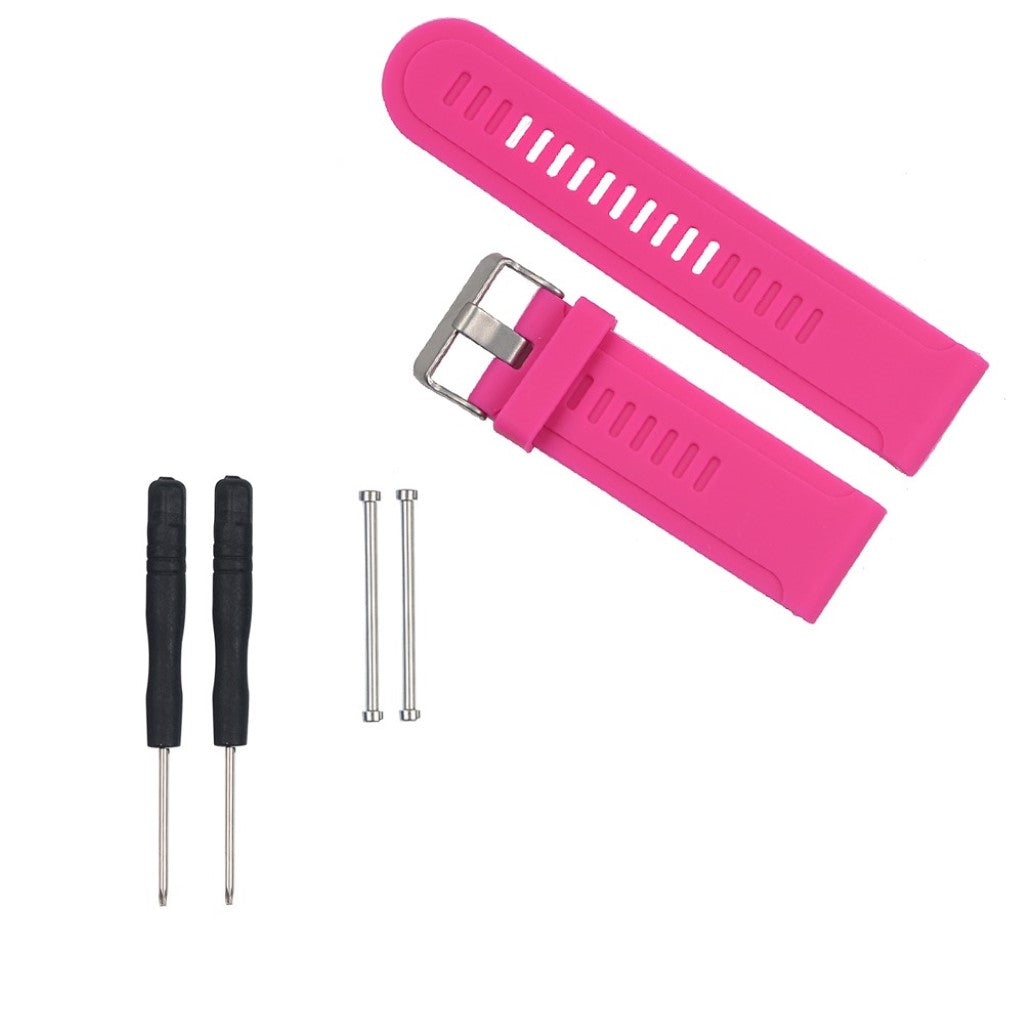 Rigtigt skøn Garmin Fenix 3 Silikone Rem - Pink#serie_2