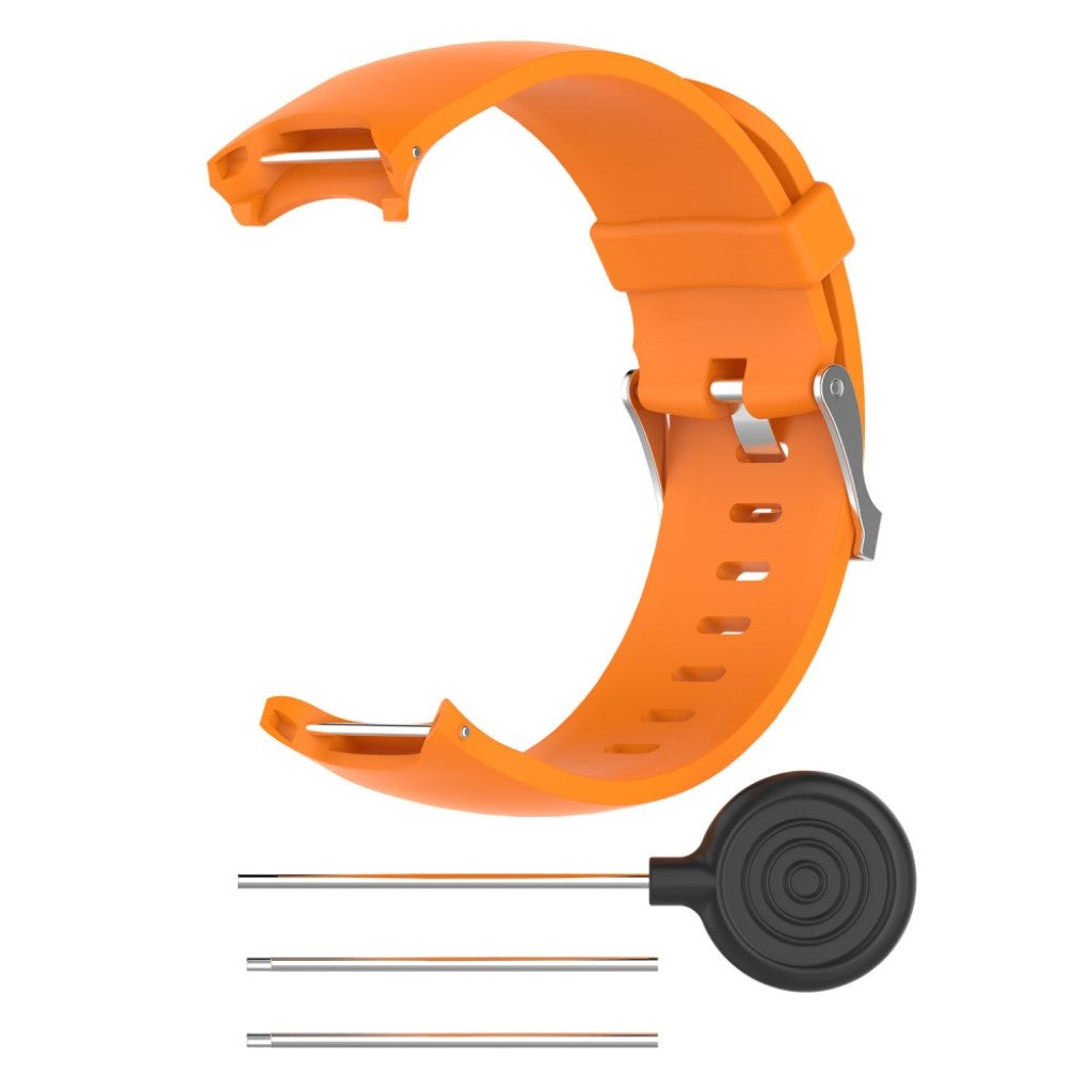 Super fint Garmin Approach S3 Metal og Silikone Rem - Orange#serie_4