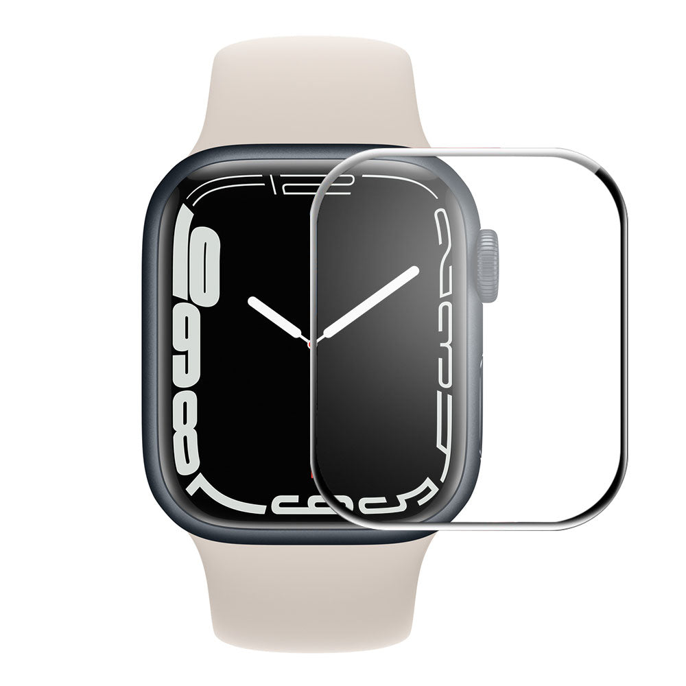 Apple Watch Series 7 41mm Plastik  3D Kurvet Skærmbeskytter - Gennemsigtig#serie_1
