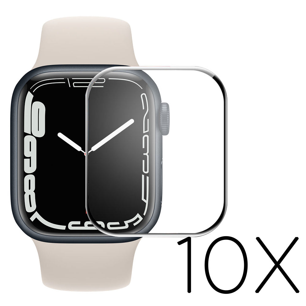 10stk Apple Watch Series 7 41mm Plastik  HD  3D Kurvet Skærmbeskytter - Gennemsigtig#serie_1