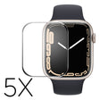 5stk Plastik HD 3D Kurvet Skærmbeskytter passer til Apple Watch Series 7 45mm