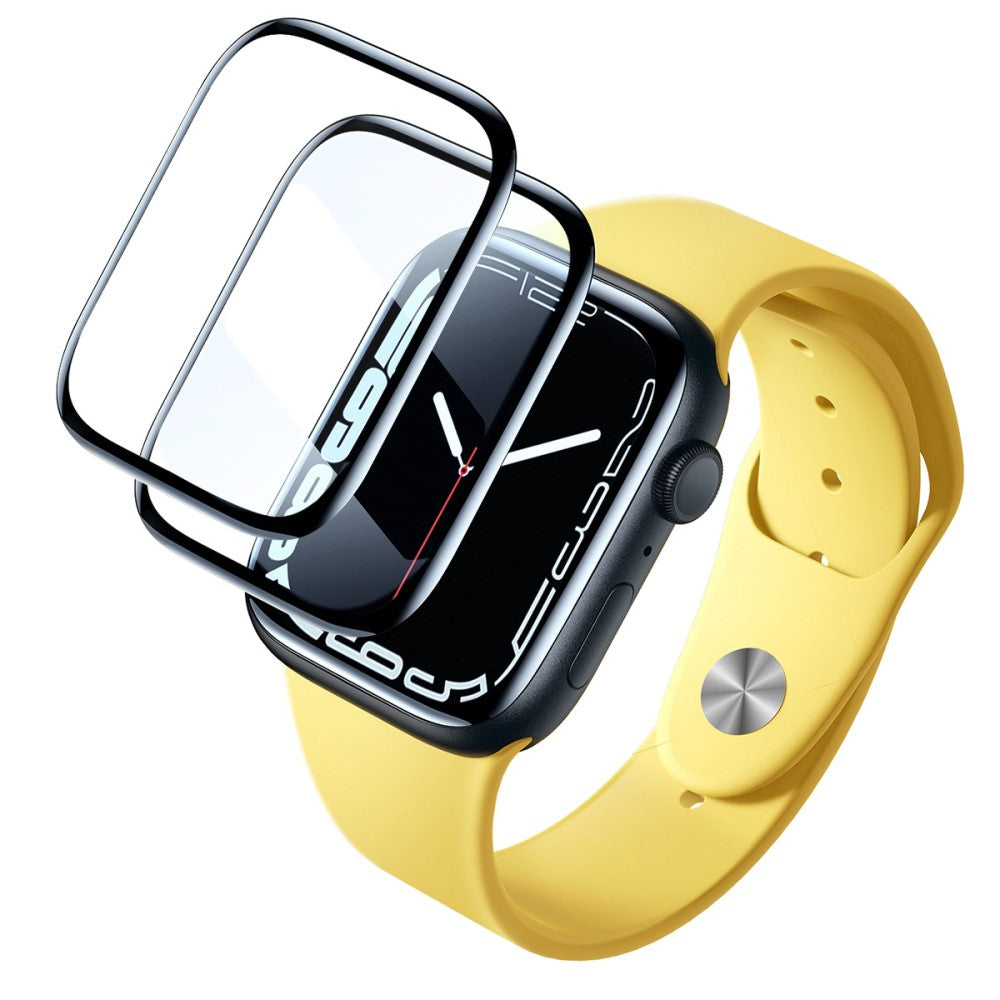 2stk Apple Watch Series 8 (41mm) / Apple Watch Series 7 41mm Plastik  HD Skærmbeskytter - Sort#serie_644